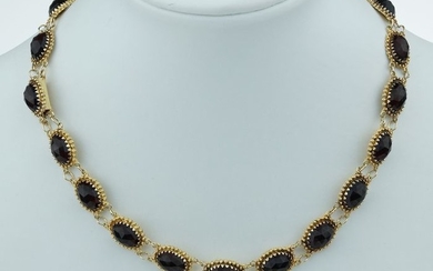 Bootjes collier- 14 kt. Yellow gold - Necklace Garnet