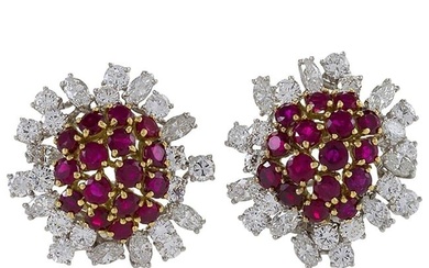 Boucheron Ruby and Diamond Earrings