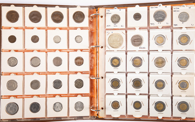 Box with 6 albums World coins starting from 19th century...