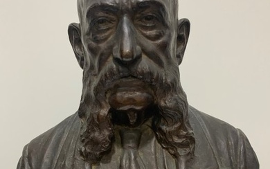 Bust, Giglielmo Fiorillo - 34 cm - Bronze (patinated)