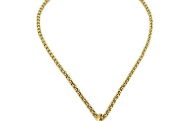 CHANEL CC Logos Heart Motif Gold Chain Necklace 95P France