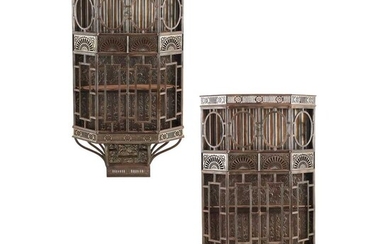 COALBROOKDALE IRONWORK COMPANY (ATTRIBUTED MAKER) PAIR OF AESTHETIC MOVEMENT WALL CABINETS, CIRCA 1870