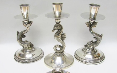 Candlestick - .915 silver - 565 gr. - Spain - First half 20th century