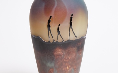 Catherine Hibbits (Canadian, b.1974), 'Journey', Cameo Glass Vase, 2002