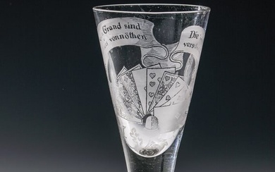 Chalice with Skat Saying and Playing Cards