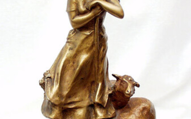Charles Korschann - Louchet - Paris - Bronze sculpture Art Nouveau