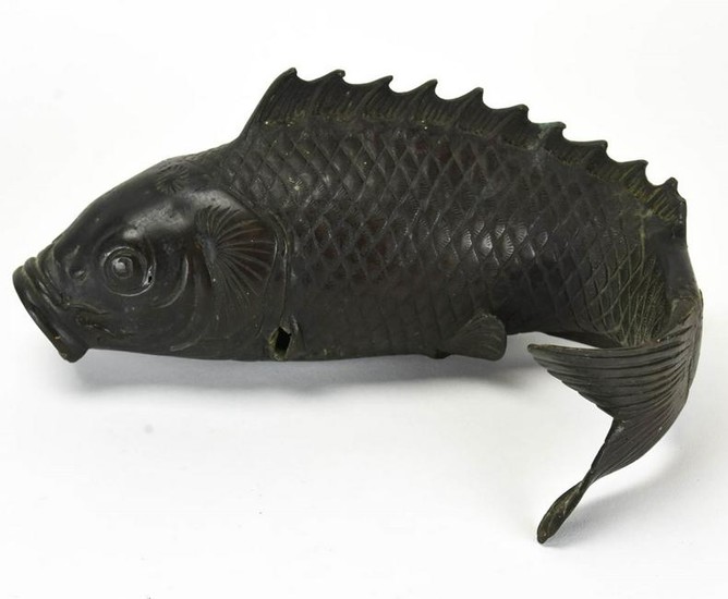 Chinese Bronze Figural Fish Statue