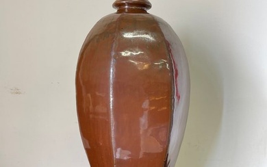 Chinese Brown Glazed Ceramic Meiping Vase