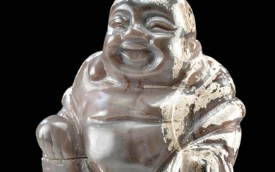 Chinese Qing / Republic Agate Laughing Buddha