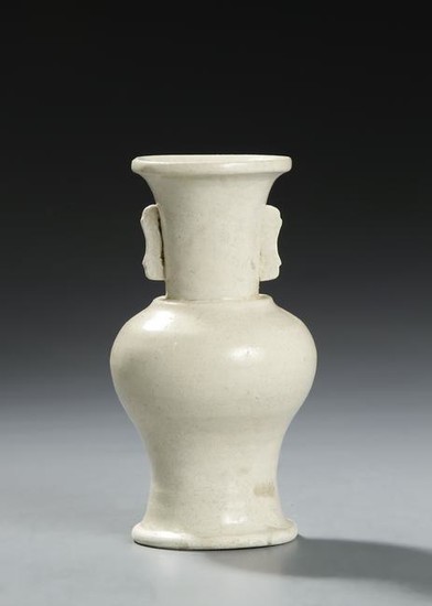 Chinese White Glazed Baluster Vase