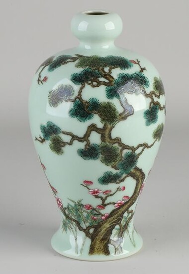 Chinese porcelain vase with light green glaze.