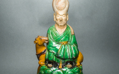 Chinese sancai glazed figure of Shoulao