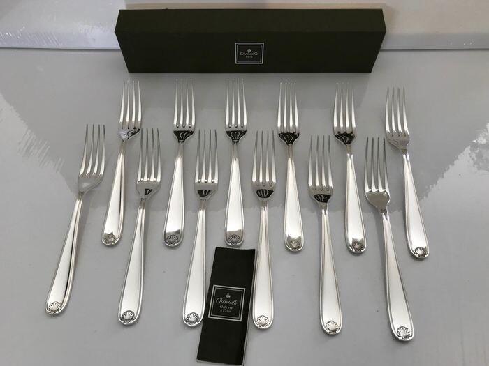 Christofle modèle Marot Berain- Forks for dinner (12) - Silverplate