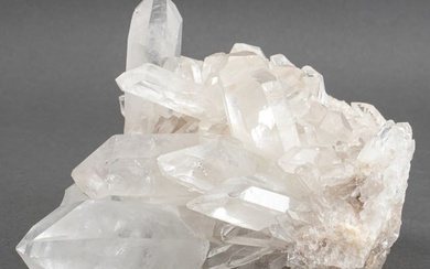 Clear Quartz Rock Crystal Cluster Mineral Specimen
