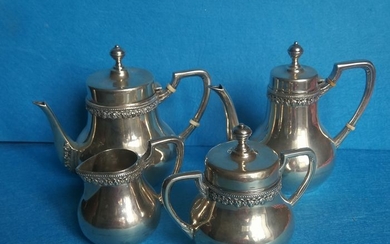 Coffee and tea service (4) - .833 silver - Portugal - 1889-1913