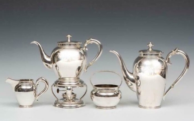 Coffee and tea service (5) - .835 silver - Europe - Second half 20th century