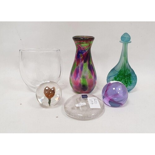 Collection of Art glass including an Orrefors engraved compr...