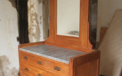 Commode (3) - Brass, Marble, Wood, mirror