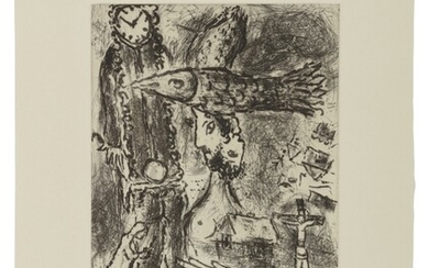 Composition à l'horloge (See Cramer Books 86), Marc Chagall