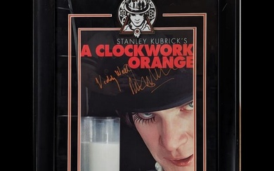 Custom Framed Malcolm McDowell Signed Clockwork Orange Movie Poster