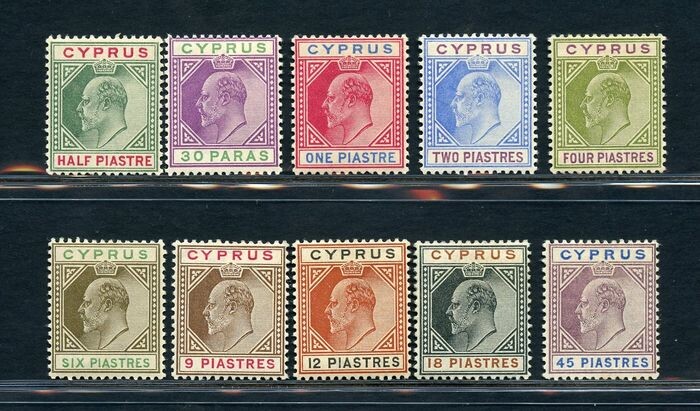Cyprus 1928 - Effigy of Edward VII - Unificato NN. 34/43