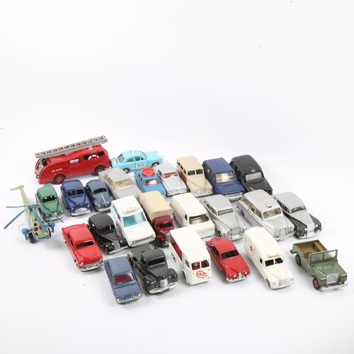 DINKY TOYS - a group of Vintage diecast model cars and vans ...