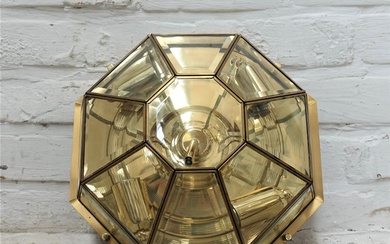 Deknudt - Ceiling lamp - Brass, Glass