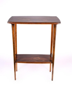 EMILE GALLE' Table in marquetiere with wood of various