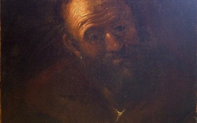 Ecole Italienne début XVIIIème - Portrait d'un vieil homme