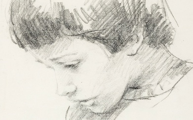 Emilio Greco (Catania, 1913 - Roma, 1995), Ritratto di bambino di profilo. 1969.