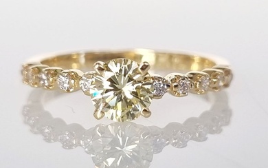 Engagement ring Yellow gold Diamond (Natural)