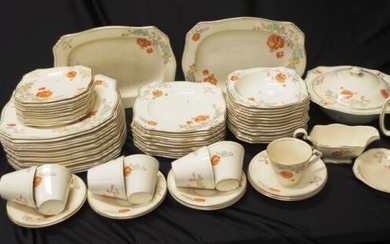 Extensive Royal Winton dinner service blossom decorated, including: 14...