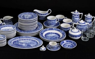 FIFTY-FIVE PIECES OF B&O 'CENTENARY' RAILROAD CHINA