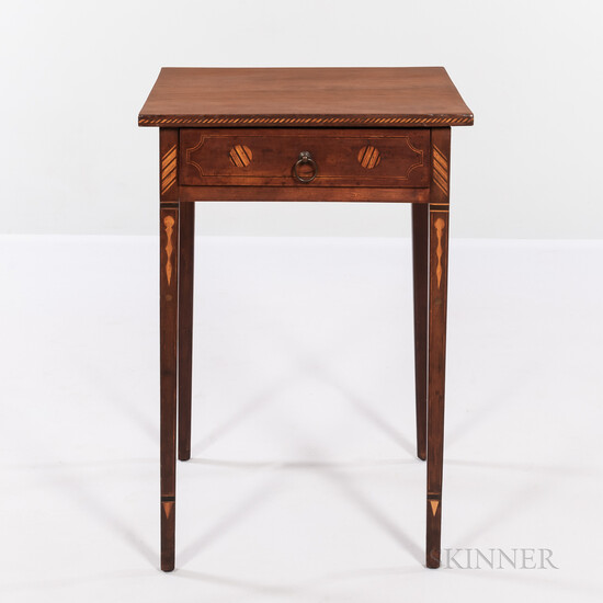 Federal Inlaid Cherry One-drawer Stand