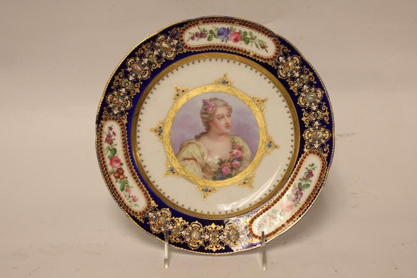 Fine Serve Jeweled Plate