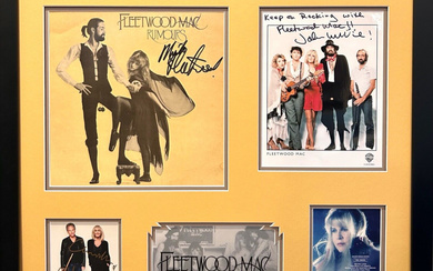 Fleetwood Mac 24x27 Custom Photo Display Signed by (5) with Stevie Nicks, Lindsey Buckingham, John McVie, Christine McVie & Mick Fleetwood (JSA)