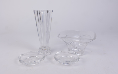 Four Pieces of Crystal Featuring Val St Lambert, Marc Aurel & Rosenthal