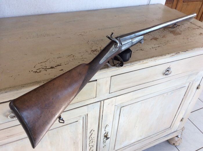 France - 19th Century - Mid to Late - Manufacture de Saint Etienne - mono-canon lourd - système à clé Beringer - Pinfire (Lefaucheux) - Rifle - 12 ga