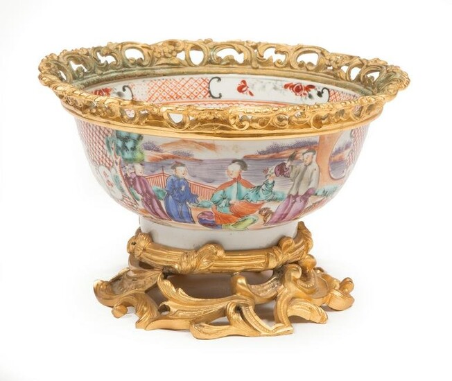 French Chinese Export Famille Rose Porcelain Bowl