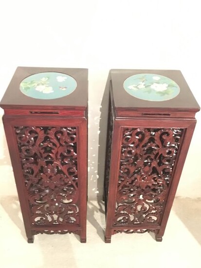Furniture (2) - Amaranth wood - Asia - Late 19th century