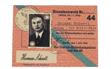 GERMAN WWII POLICE IDENTIFICATION DOCUMENT