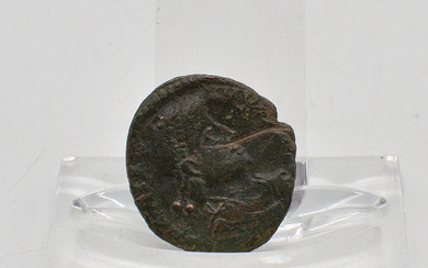 GRATIANUS (367-383) ANCIENT ROMAN COIN, BRONZE WITH DARK PATINA, DM CA. 24MM.