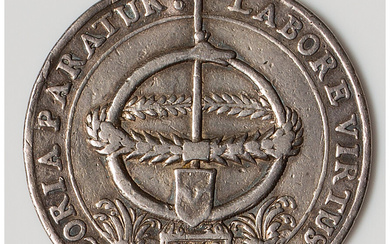 German States: , Saxony. Johann Georg I silver "New Year" Medal 1631 VF (damage)...