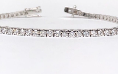 Gioielleria Corvino - 18 kt. White gold - Bracelet - 3.55 ct Diamond - Diamond