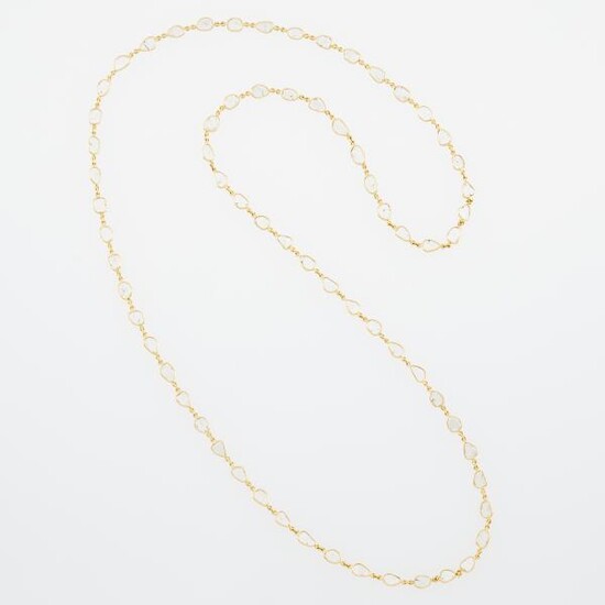 Gold and Diamond Slice Necklace