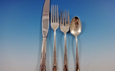 Greenbrier by Gorham Sterling Silver Flatware Set for 12 Service 51 Pieces
