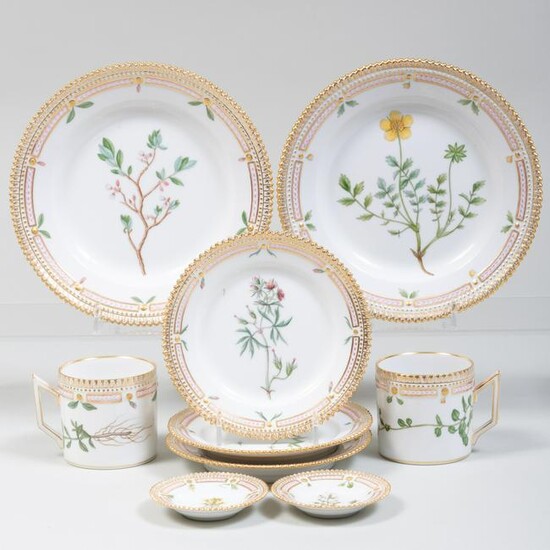 Group of Royal Copenhagen Porcelain 'Flora Danica'
