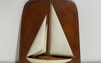 Half Model of a Sailing Sloop on Board
