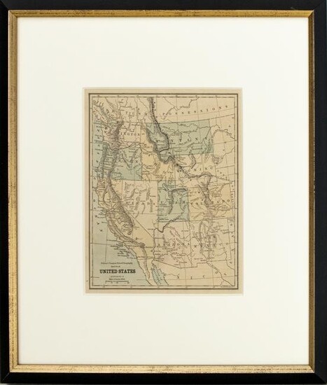 Hand-Colored Engraving of United States
