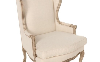 Hickory Chair Louis XV Style Wingback Armchair